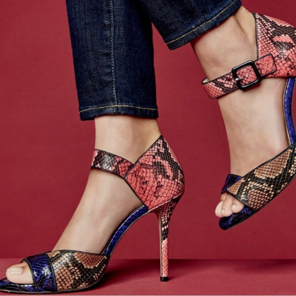 Vince Camuto Retro Python Heels - Picture 2 of 10